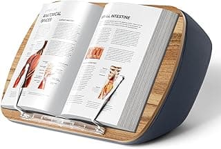 Lap Beanbag Book Stand for Hands Free Reading Comfortable Reading Pillow Stand Minimize Neck Strain Perfect Idea for Book Lovers in Dorm Room or Anywhere Else with Bookseat(Gray)