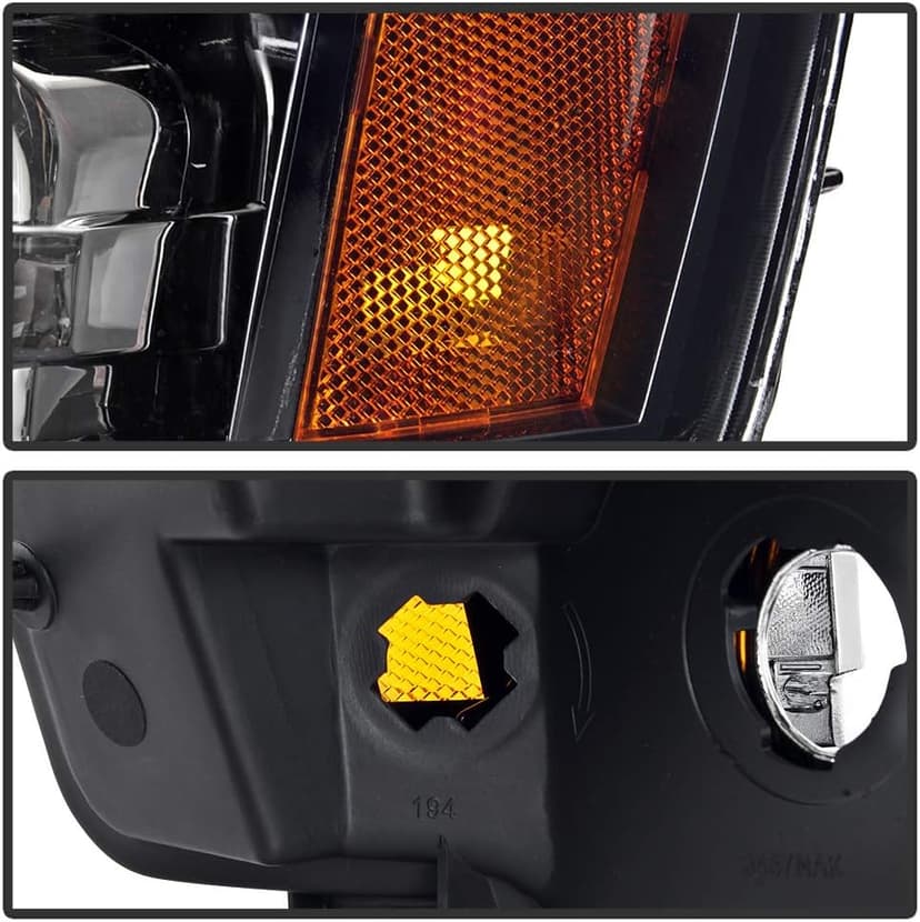 ACANII - For Black 2007-2014 Chevy Suburban Tahoe Avalanche Headlights Aftermarket Driver + Passenger Side