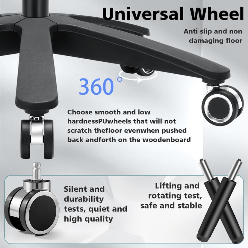 600lbs Big and Tall Office Chair, Heavy Duty Executive Desk Chair for Heavy People, Extra Wide PU Leather Computer Chair with 4" Adjustable Headrest & Air Lumbar Support
