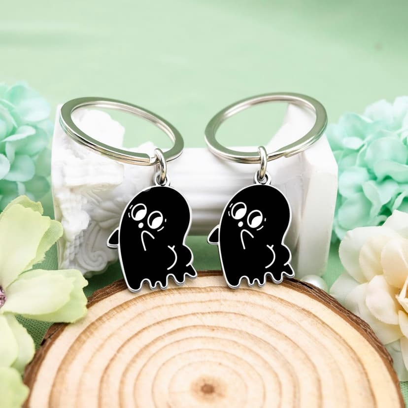 Cute Halloween Gifts Ghost Keychain Boo Basket Stuff Halloween Themed Gifts Boo Basket Gift Ideas Funny Friend Gift for Women Bestie Sisters Friendship Present