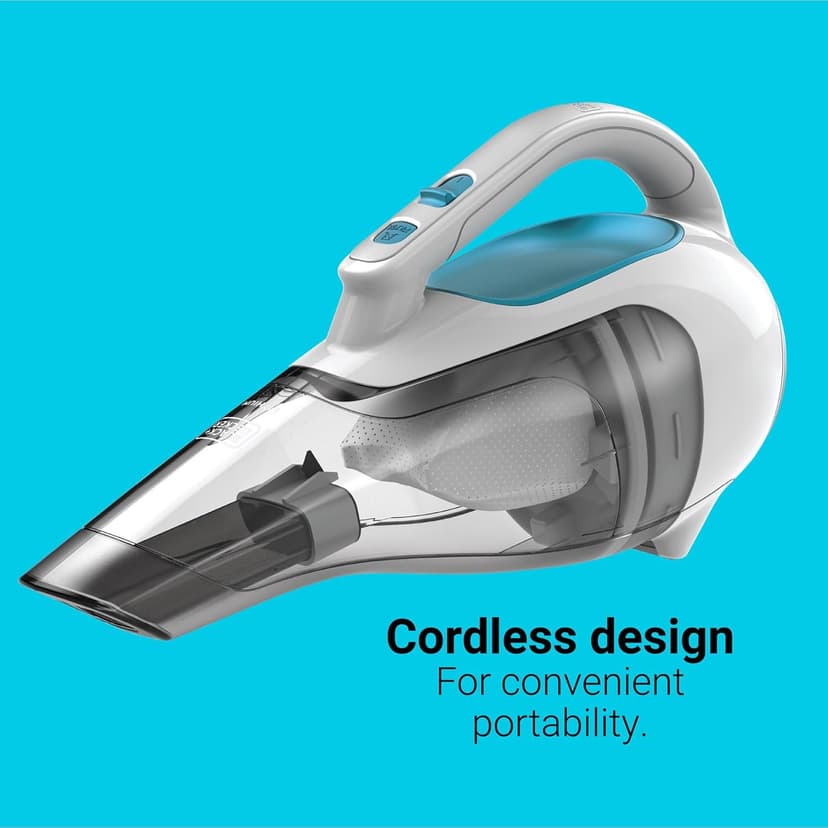 BLACK+DECKER dustbuster Cordless Handheld Vacuum, Portable Vacuum for Car and Home Rechargeable, Powerful Suction, Wide Mouth (HHVI315JO42)