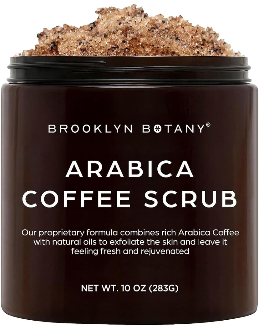 Moisturizing & Exfoliating Face, Foot & Hand Scrub, Natural Softening Formula for Smoother, Softer & More Even Complexion Brooklyn Botany Arabica Coffee Body Scrub - 10 oz B07GQ4W15V