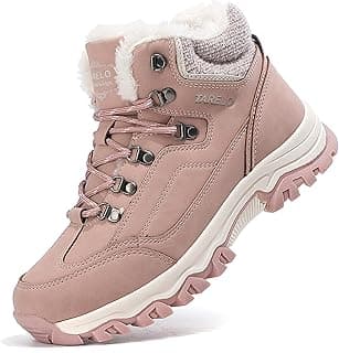 TARELO SINCE 1986 TARELO Womens Hiking Boots Fur Lined Snow Shoes Winter Warm Ankle Booties Lady Non Slip Walking Fashion Boot