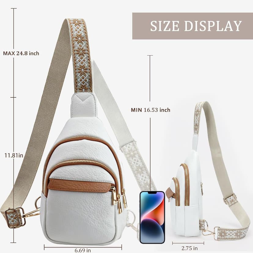 Christmas Gifts for Mom Wife Crossbody Bags Gifts for Women Birthday Gifts for Her Small Crossbody Sling Bag Fanny Pack Chest Travel Anti Theft Purse Unique Secret Santa Mothers Day Gift Ideas