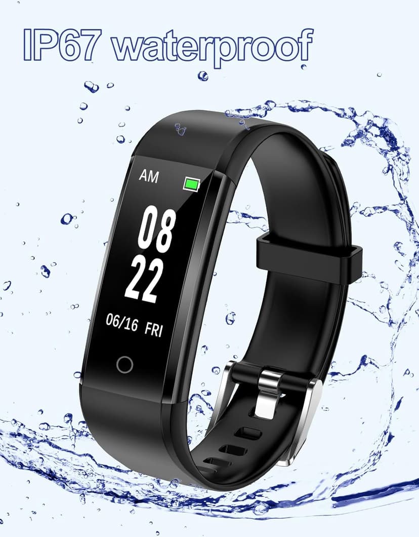 GRV Fitness Tracker Non Bluetooth Fitness Watch No App No Phone Required Waterproof Pedometer Watch with Steps Calories Counter Sleep Tracker for Men Women Parents