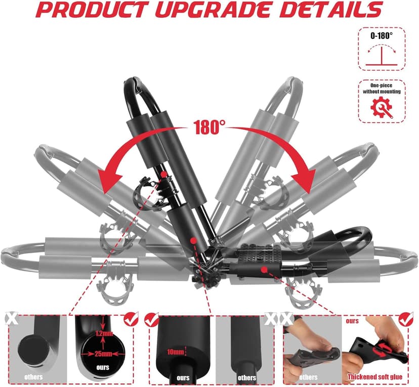 FORWODE Premium Kayak Roof Rack, 2 Pair J-Bar Roof Rack, Folding Adjustable Rack, Heavy Duty Kayak Roof Carrier 2 Kayak, Canoe, SUV, Surfboard on SUV, Car and Truck Crossbar