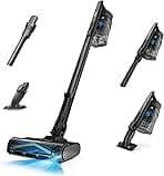 Shark PowerPro Reveal Plus Cordless Vacuum, FloorDetect & Dirt-Reveal Technology, HEPA Filter, Carpet & Hard Floor, Rechargeable, Charcoal, IZ376H