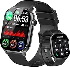 Smart Watch(Answer/Make Call), 1.96" HD Smartwatch for Men Women, 2025 New Fitness Watch with 100+ Sport Modes, Heart Rate/Sleep/SpO2/Calories Monitor, IP68 Waterproof Activity Tracker for Android iOS