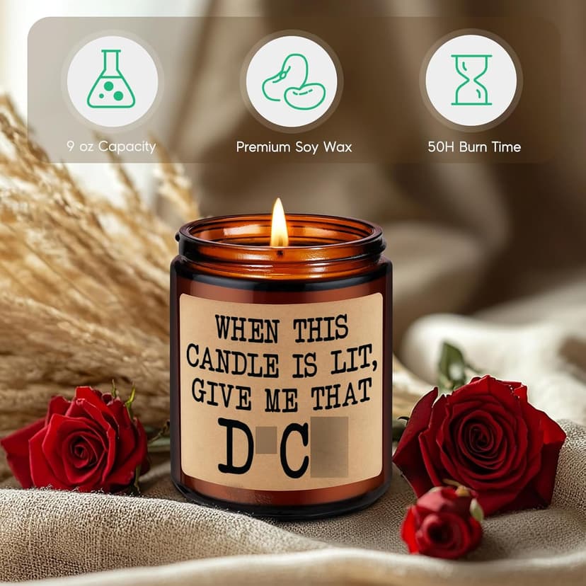 GSPY Scented Candle - Cute Gifts for Boyfriend - Bachelorette Gifts for Bride - Funny Christmas, Anniversary, Birthday, 5 Senses Presents for Him, Boyfriend, Husband, Men, Fiance, Couples, Women, Her