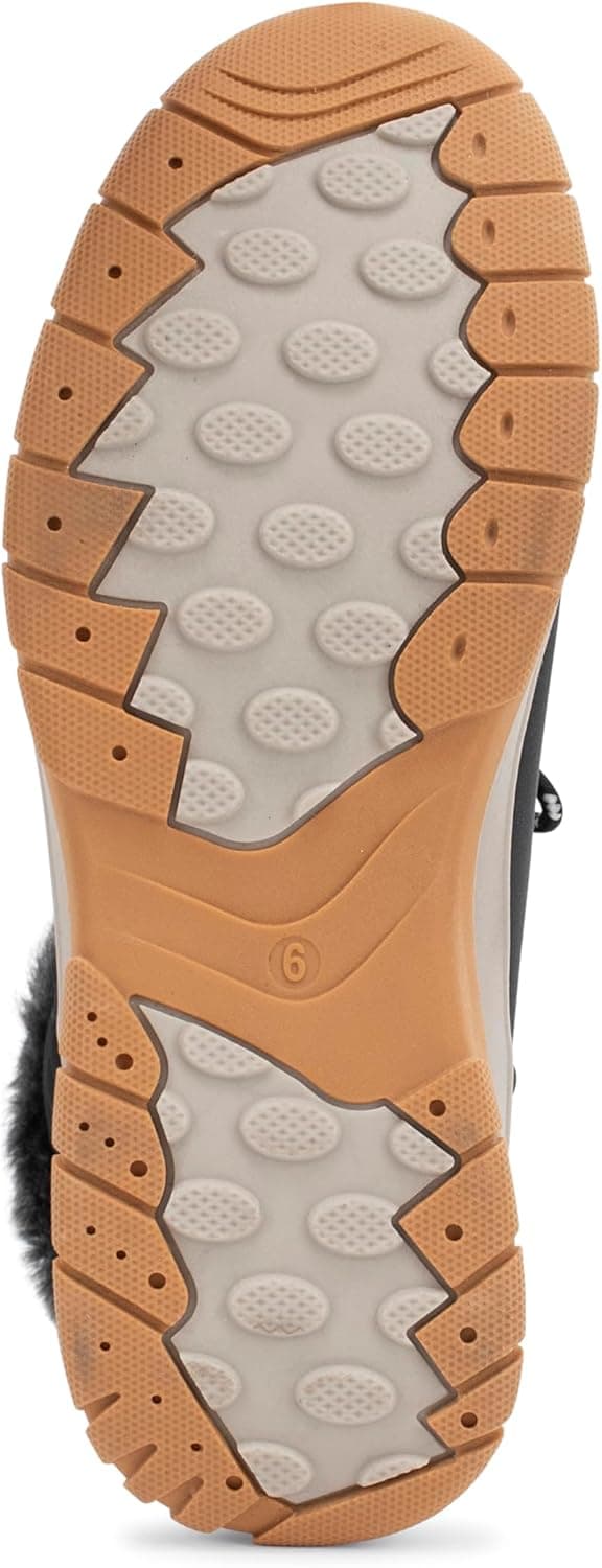 Chooka Womens Belltown Mid Faux Fur Cold Weather Boot - Water-Repellent Winter Snow Boot with Memory Foam Insole & Warm Plush Lining