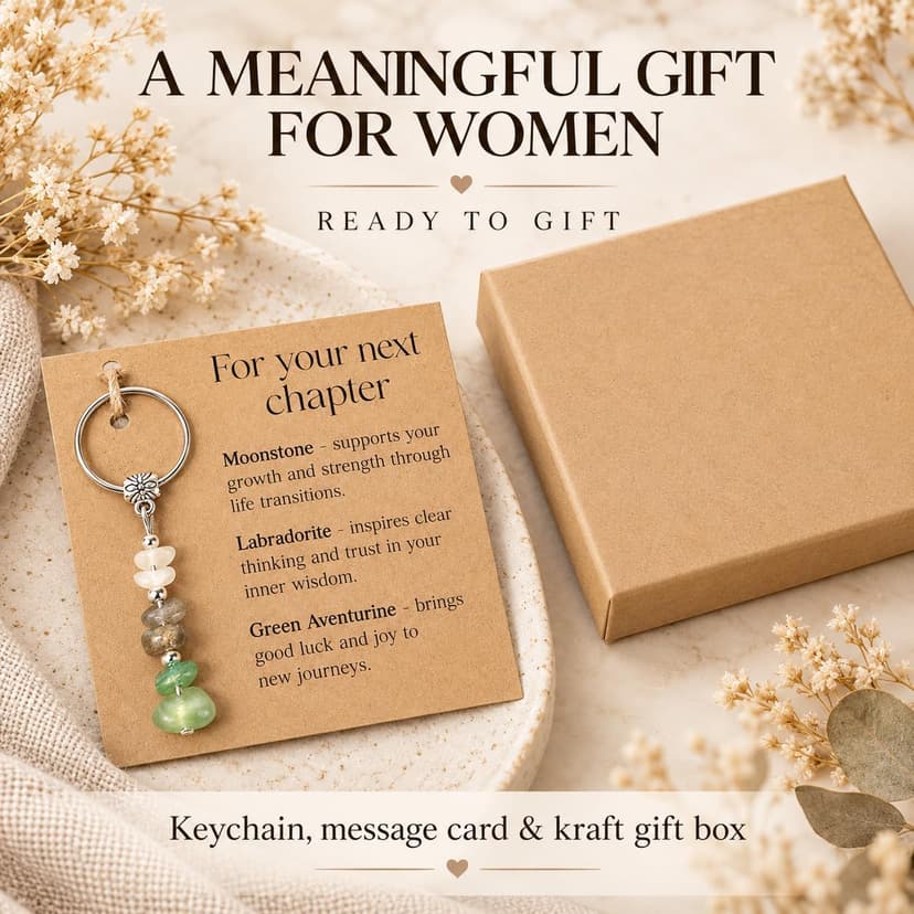 Cute Keychain Best Friend, Coworker Gifts, Teacher, Nurse, Retirement Gift For Woman, Crystal Key Chains For Farewell, Going Away, Leaving, Housewarming, New Job (For Your Next Chapter)
