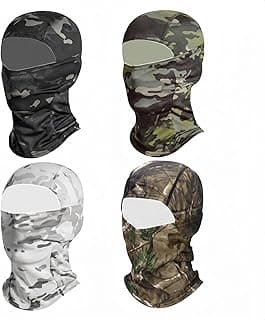 Ligart 4 Pieces Balaclava Mask Sun Protection Hood Face Cover Full Head Mask for Men and Women for Hunting Fishing Skiing