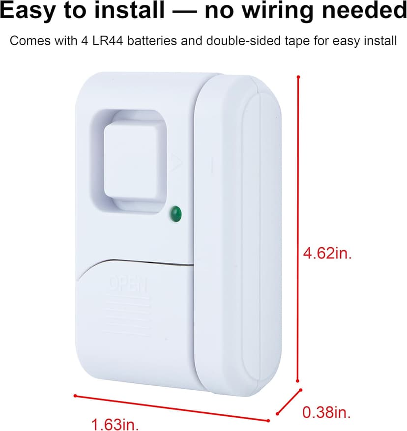 GE 45115 Wireless Magnetic Window Alarms 2 Pack