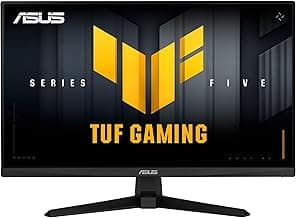ASUS TUF Gaming Series 5 24” 1080P Gaming Monitor (VG249QM5A) - Full HD, Fast-IPS, 240Hz, 0.3ms, G-SYNC Compatible, FreeSync Premium, Extreme Low Motion Blur Sync, 99% sRGB, Gaming AI, 3 yr Warranty