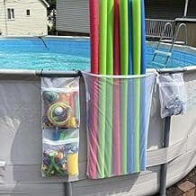 Poolside Perfection! 4-Pack Mesh Storage Bags for Toys, Pool Noodles, Vibrant Floats – Organize Your Swim Gear in Style! (3 pcs Small Zipper Bags & One Large Opening Bag)