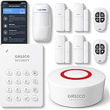 9-Piece Home Security System, WiFi Wireless Alarm System, 120dB Siren Alert, DIY Smart Security System for House and Apartment, Smart Life App Control, No Monthly Fee, 2.4GHz WiFi