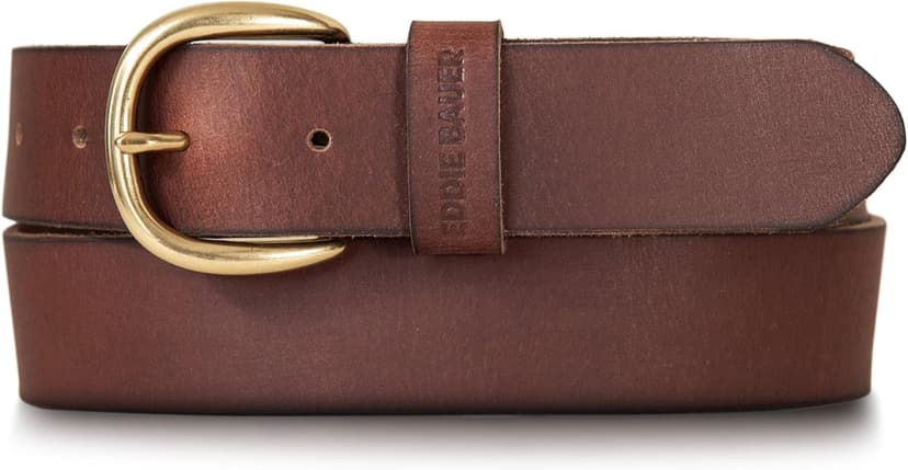Eddie Bauer Women's Casual Leather Belts with Durable Metal Buckle