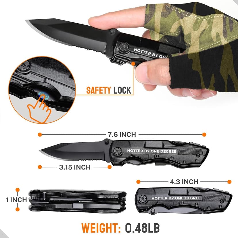 Graduation for Him Gifts, “HOTTER BY ONE DEGREE” Multitool Knife, Practical College Graduation Decorations 2026, Masters Degree Grad Gifts, Gift for Son Graduate Students Camping, Hiking, Fishing B0GL3J9STK