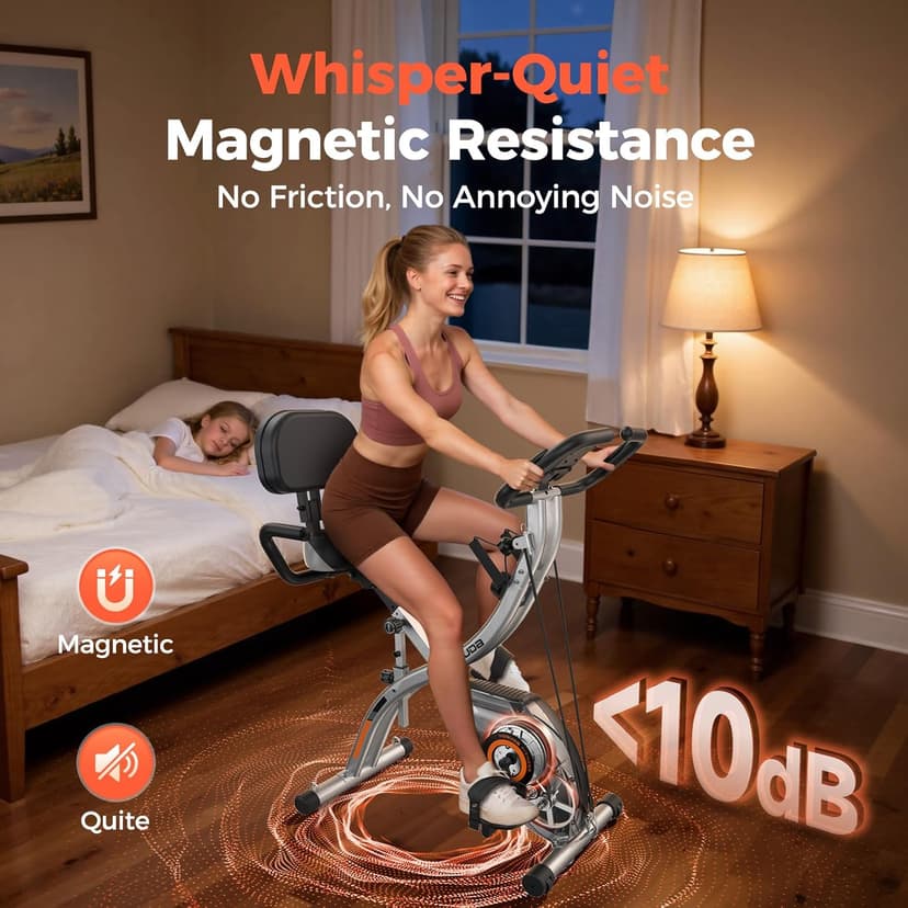 YOSUDA Folding Exercise Bike - Foldable Stationary Bike for Home Gym Workout