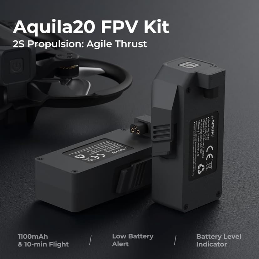 BETAFPV Aquila20 FPV Kit with Altitude Hold Stable Hover, LiteRadio 4 SE Radio Transmitter, VR04 FPV Goggles DVR Supported, 3 Modes 2S Propulsion System Drone RTF for FPV Beginner Fly Indoor Outdoor