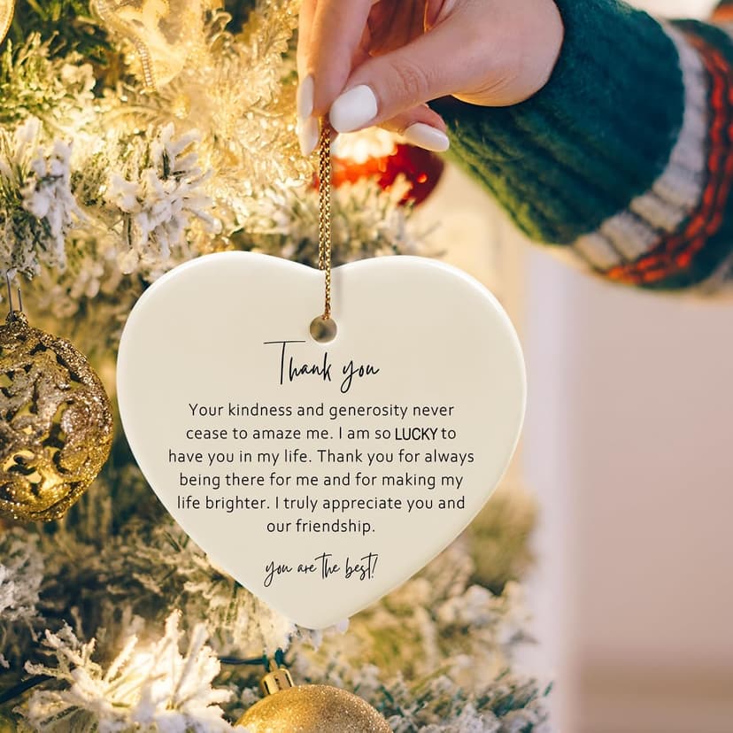 Jocidea Thank You Keepsake Gift for Friend - Heart Christmas Ornament - Gift to Say Thanks - Friend Appreciation Gift - You're the B0CGWSDTGH
