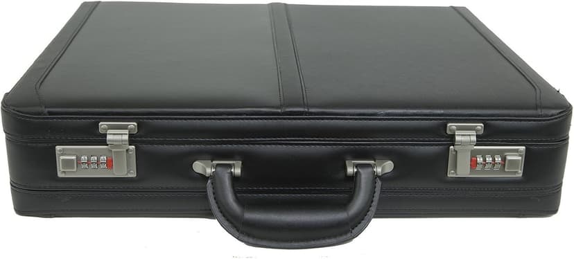 Alpine Swiss Mens Briefcase | Expandable Genuine Leather Attache Briefcase For Men | Dual Combination Lock Business Case