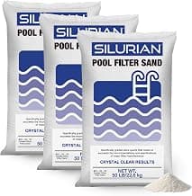 US Silica 3 Pack Silurian 20 Grade Angular Pool Filter Sand, Washed and Screened Angular Particles, Ideal for Pool Filtration and Optimal Water Clarity