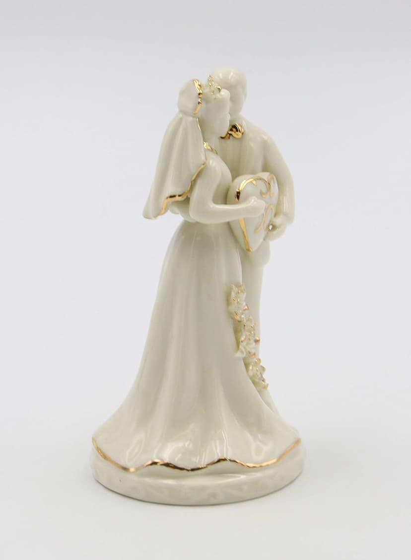 30715 Small Fine Porcelian 50th Anniversary Couple Figurine, 4-3/4"H, Ivory