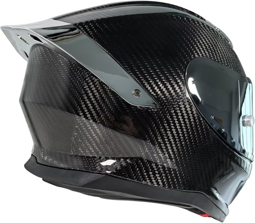 Motorcycle Carbon Fiber Full Face Helmets, with Spoiler Sport Touring Street Moped Scooter Chopper ATV Snowmobile Motorcycle Helmet, DOT Approved