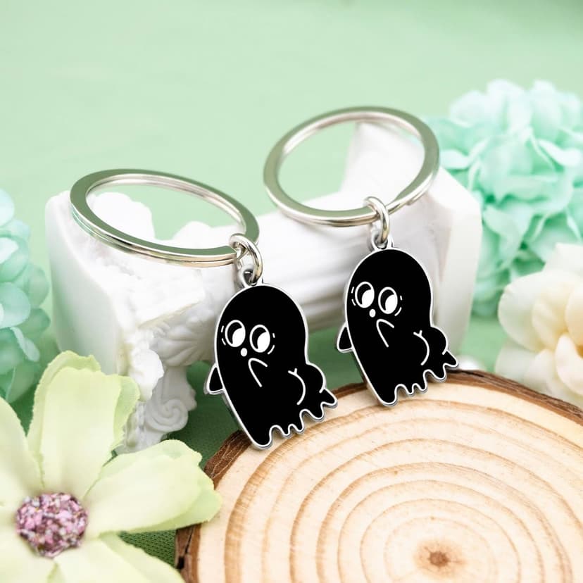 Cute Halloween Gifts Ghost Keychain Boo Basket Stuff Halloween Themed Gifts Boo Basket Gift Ideas Funny Friend Gift for Women Bestie Sisters Friendship Present
