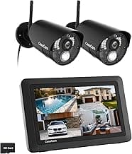 CasaCam Wireless Security Camera System | 7" Touchscreen Monitor and 2 720p Cameras | AC Powered, No Monthly Fees, Two-Way Audio, Free APP, Micro SD Card and Battery Installed, GuardianCam Air VS802