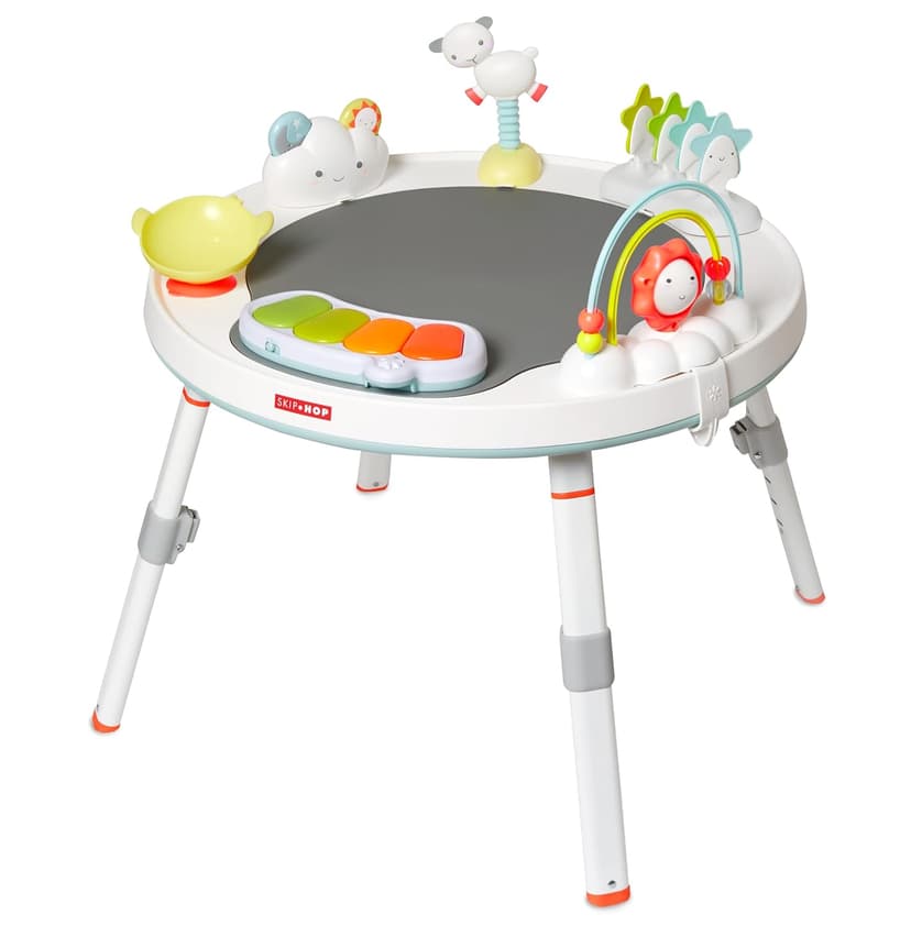 Skip Hop Baby Activity Center: Interactive Play Center with 3-Stage Grow-with-Me Functionality, 4mo+, Silver Lining Cloud
