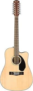 Fender CD-60SCE 12-string Dreadnought Acoustic Guitar, Natural