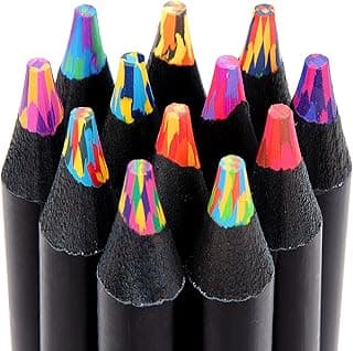 Stocking Stuffers, Art Supplies, 12 Rainbow Colored Pencils, Teen Girl Gifts Trendy Stuff, Art Supplies for Kids 9-12, Gifts for 5-12 Year Old Girl, Arts and Crafts for Kids Ages 8-12