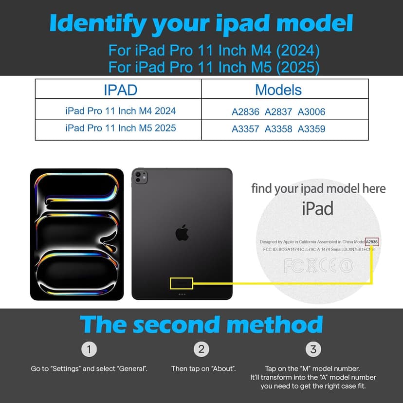 Gexmil Genuine Leather Case for iPad Pro 11 Inch (M5/M4) 2025/2024 with Pencil Holder,Protective Shockproof Leather Smart Folio Cover Adjustable Stand Auto Sleep/Wake Anti-Slip, Flower Brown