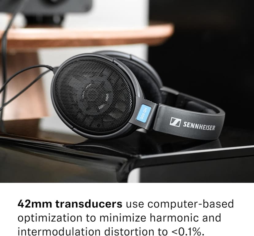 Sennheiser HD 600 - Audiophile Open-Back Dynamic Wired Headphones Over Ear with Natural Soundstage and Premium Comfort for Music Lovers, Open Metal Earpiece Covers, Black