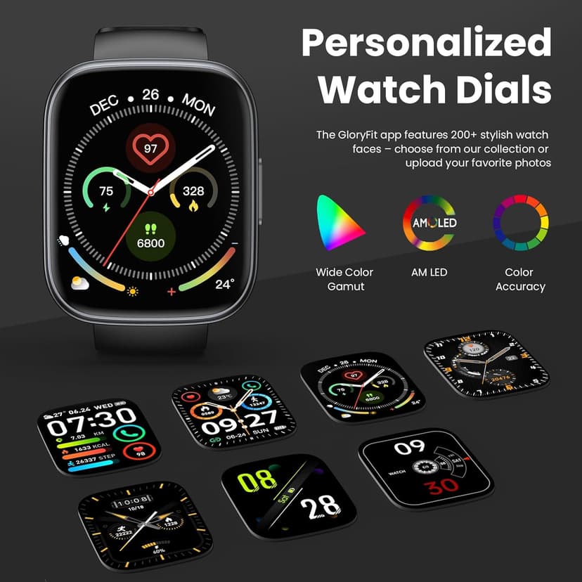 Smart Watch for Men Women (Answer/Make Call), 1.95" Touch Screen Fitness Tracker with Heart Rate/Sleep Monitor, IP68 Waterproof Smartwatch for Android iOS, Fitness Watch with 120+ Sports Modes, Black