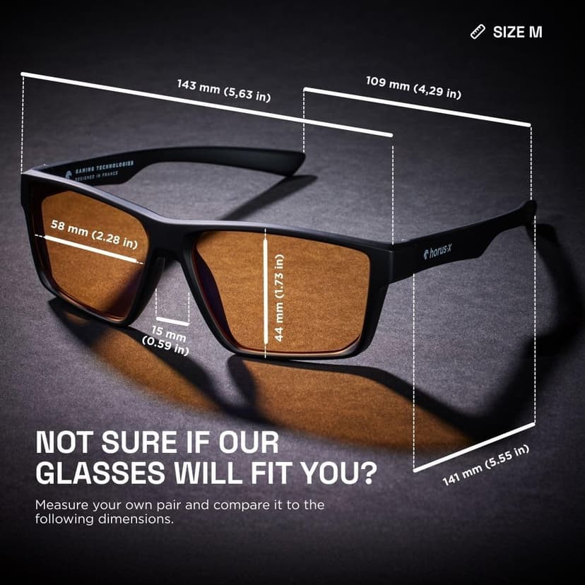 Horus X • Blue Light Glasses Men Women | Blue Light Blocking Glasses for Screen Anti-Fatigue Eye Migraine | Gaming Glasses V3