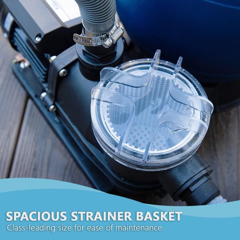 XtremepowerUS High-Flo Sand Filter Pump System 13" Filter Tank 10,000 Gal Above Ground Pool 3/4HP Pool Pump 2400GPH Flow