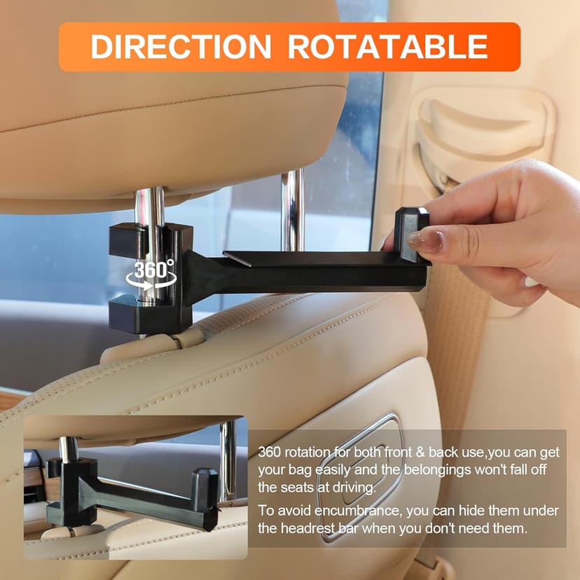 Bow Hanger for Truck, 2 Set Archery Hunting Shooting Bracket Headrest Mount,Universal Compound Bow Holder for Vehicle Storage and Hunting Transport
