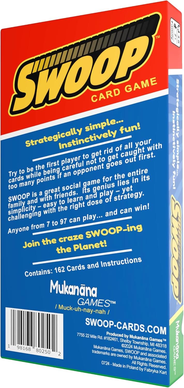 SWOOP Card Game | Fun for The Entire Family | Easy to Learn | Easy to Play | Great Social for Game Nights | Kids, Teens, Adults, and Seniors | Ages 7+ | 3 to 8 Players