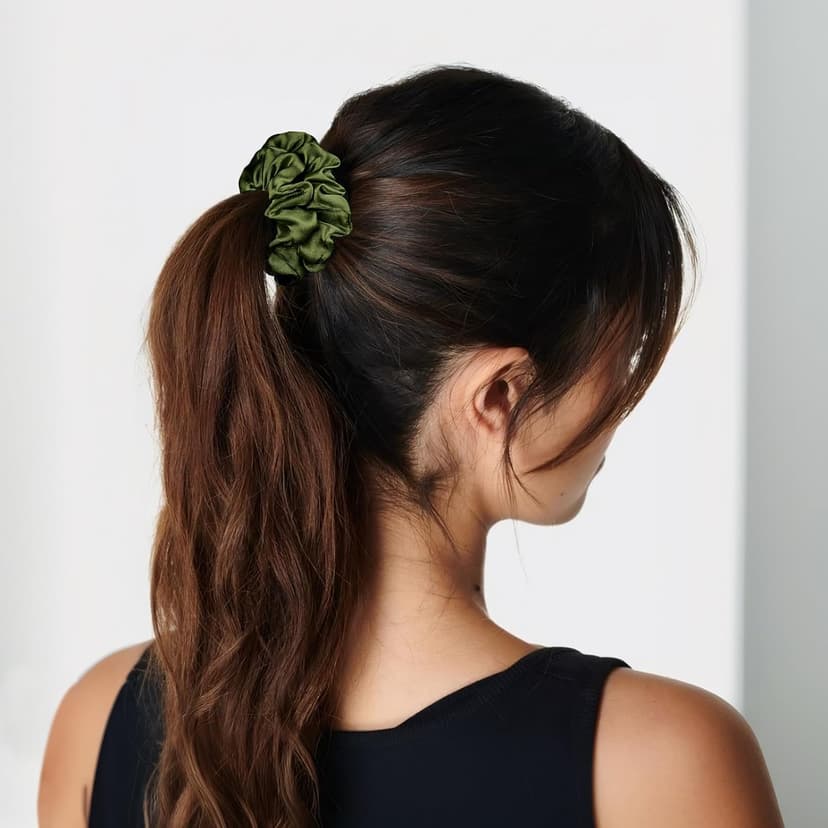 8 Pack Bridesmaid Gifts Satin Bridesmaid Scrunchies Soft Hair Ties Bachelorette Party Favors Hair Accessories for Women Bridesmaid Proposal Gift (Gradient Green) B0DTKDFCCB