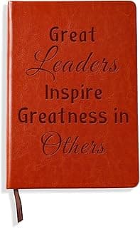 LBWCER Boss Appreciation Gift Mentor Gift Notebook Great Leaders Notebook Leader Supervisor PM Mentor Retirement Gift Coworker Farewell Leather Journal Notebooks (Great)