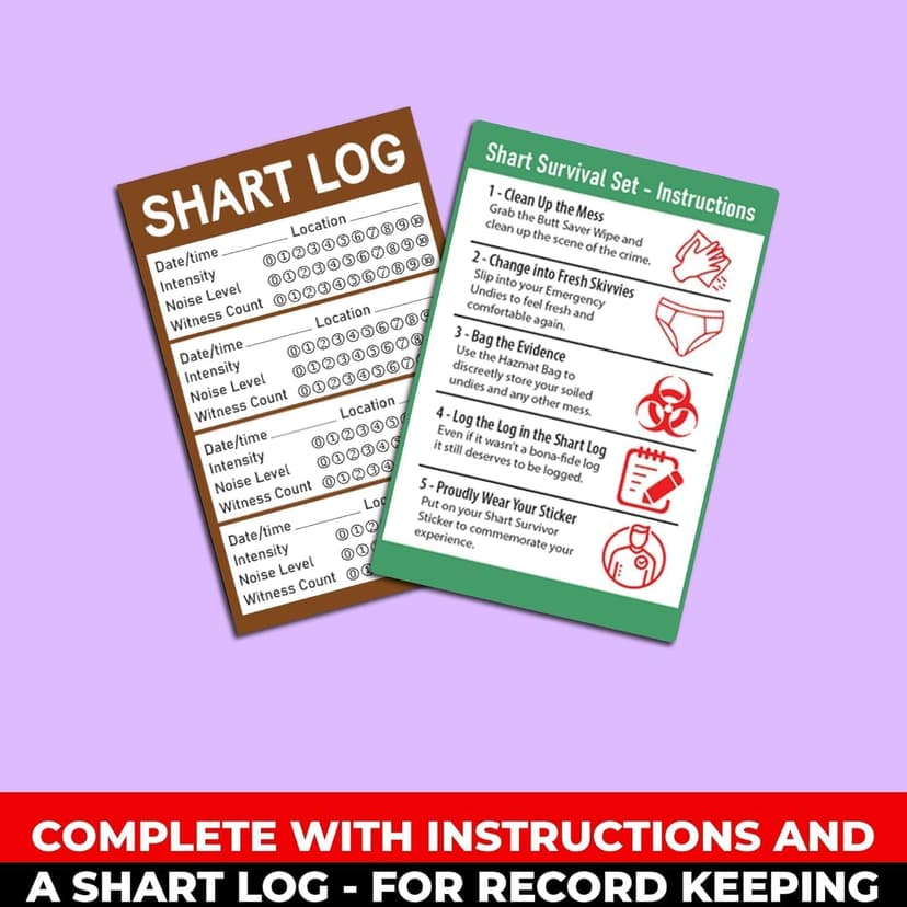 Unique Stocking Suffers for Men Birthday Husband Teens Potty Humor Prank Him Fart Funny Survival Set Gag Gift with Underwear, Hazmat Bag and Wet Wipe for Men B0DWDSKX8P
