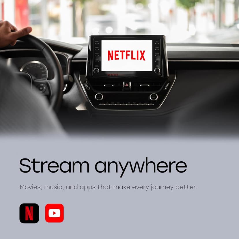 KemPro Smart Box 3-in-1 Wireless CarPlay & Android Auto Adapter with Streaming Apps – Netflix, YouTube, Adapter for Car to Watch TV, Video Player USB A & C