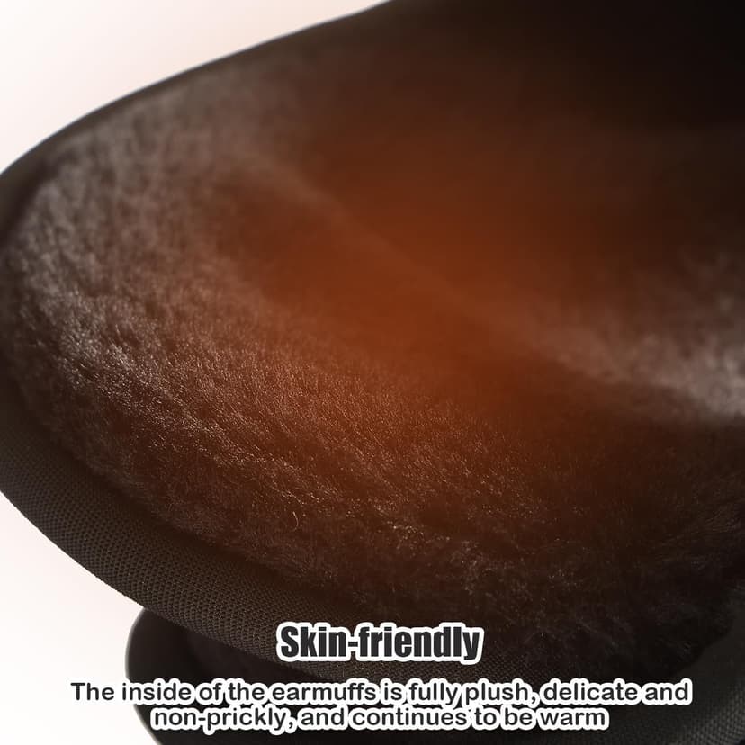 Dwenarry Winter Warm Ear Muffs Unisex Foldable Ear Warmers Adjustable fleece Earmuffs for Men Women Cold Weather 1/2 Pack