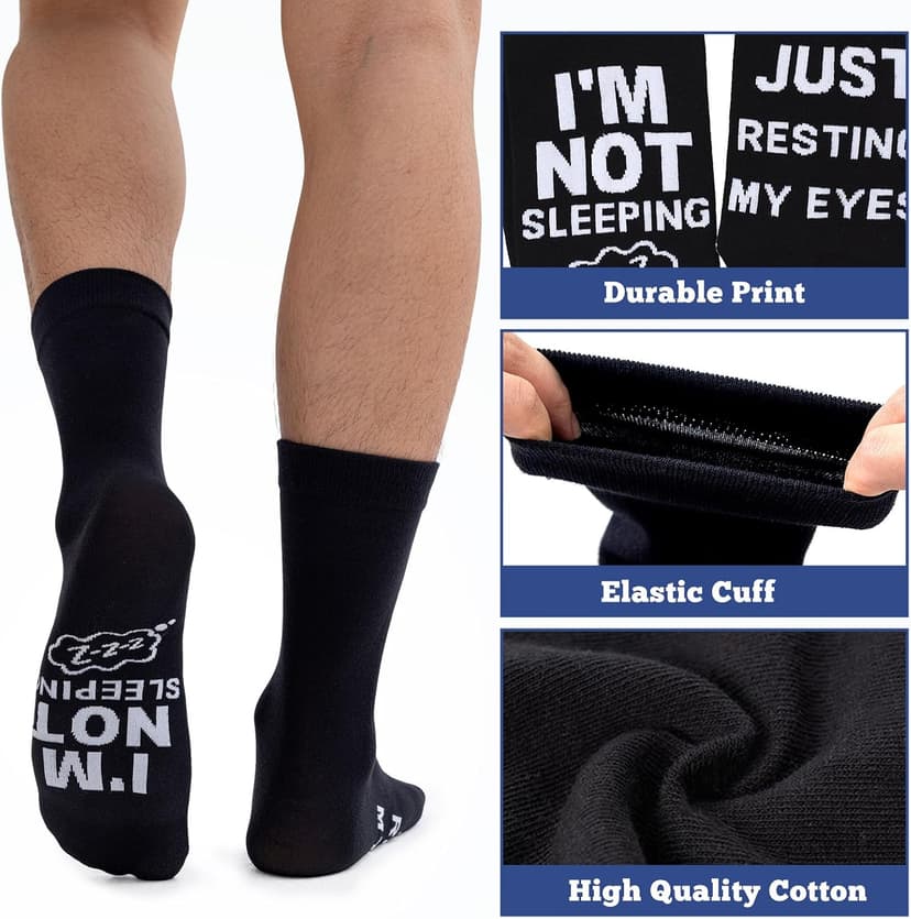 Personalized Fathers Day Gift for Dad Husband, Christmas Stocking Stuffers for Men; Comfortable and Soft Novelty socks Niorasen Birthday Gifts for Men Husband Gamer Teen Boys, Cotton Funny Socks B0D5LZSVSV