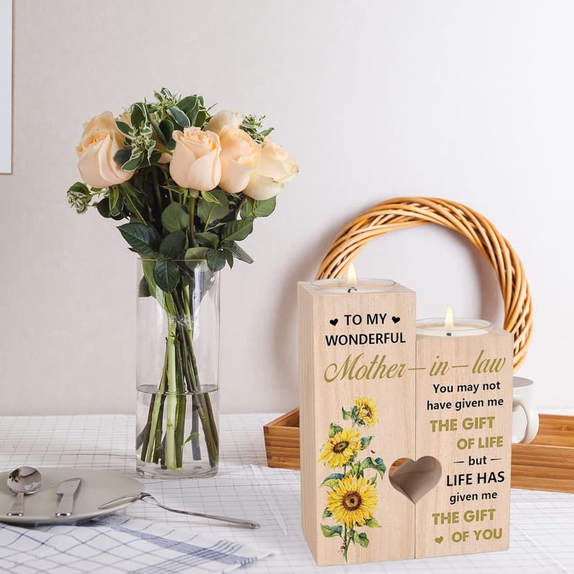 Mother's Day Christmas Birthday Gifts for Mother-In-Law, Mother of the Groom Gifts Mother in Law Gift, Candlestick - Gifts for Mother in Law B0C4JKV1QL