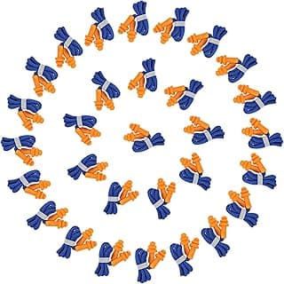 Ear Plugs for Shooting, 50 Pairs Shooting Ear Protection for Gun Range, Ear Plugs for Noise Reduction，Pliable Silicone earplugs with Cord, for Shooting, Swimming, Yoga