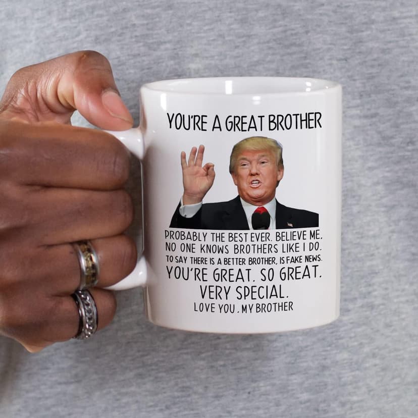 Aurahouse You're A Great Brother Mug, Birthday Gag Gifts for Brother, Christmas, Father's Day Gifts for Brothers Adult, Funny Big Bro Present Ceramic Coffee Cup (White, 11oz)